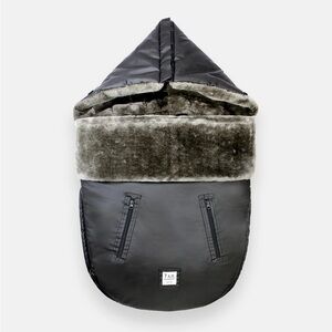 Cozy Black and Gray Kids Sleeping Bag